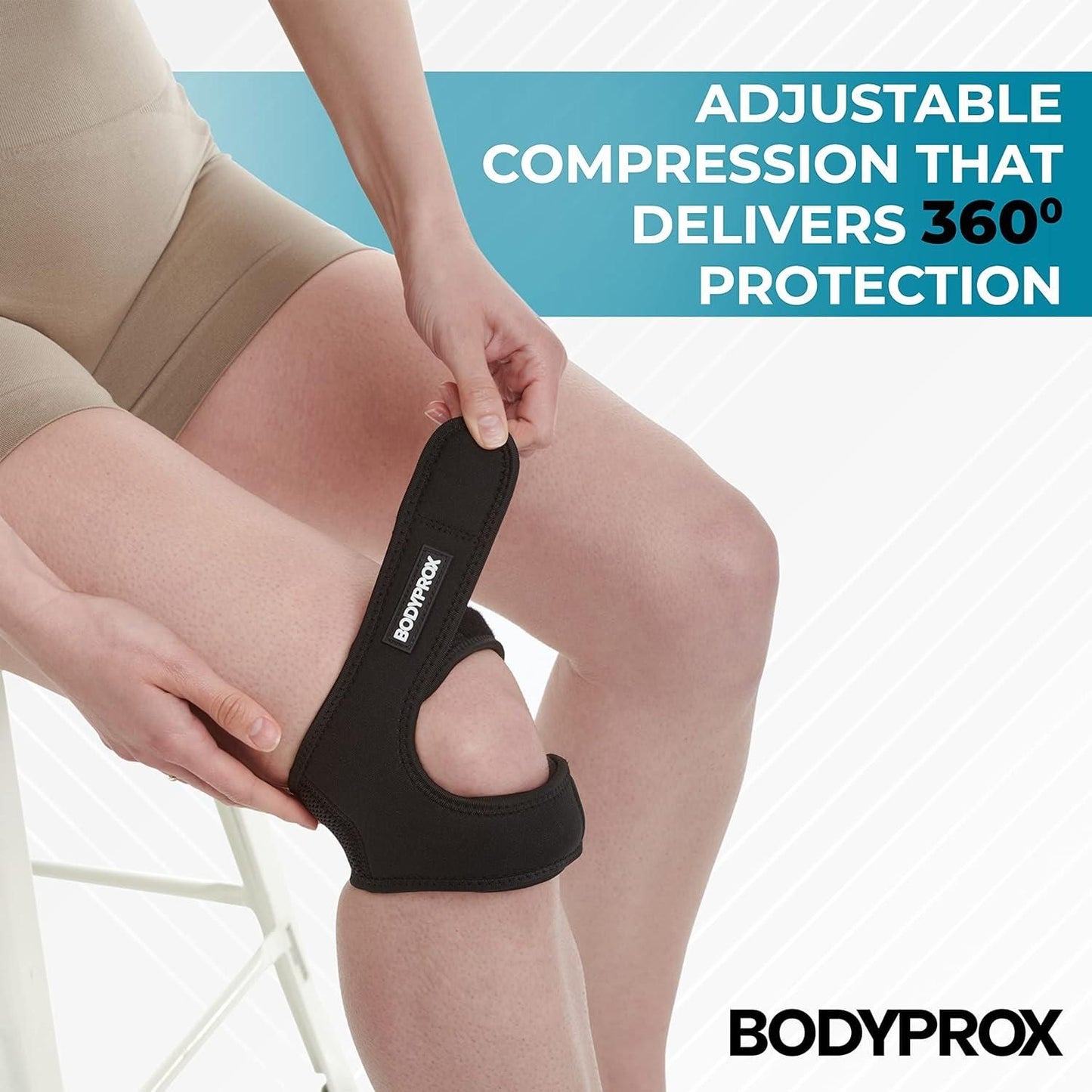 Knee Pain Relief Adjustable Neoprene Strap – Pack of 2
