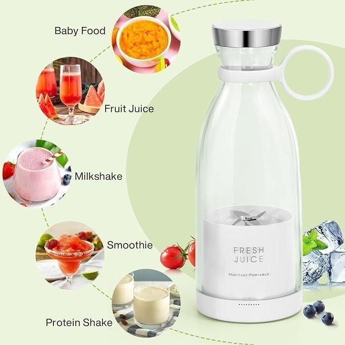Travel Portable Mini Juice Blender – USB Rechargeable, Easy to Carry!