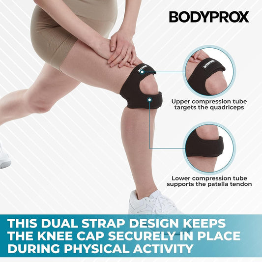 Knee Pain Relief Adjustable Neoprene Strap – Pack of 2